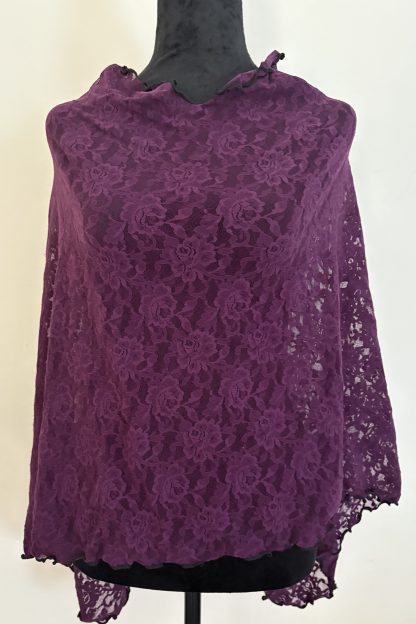 PURPLE LACE PONCHO NEW One Size (M) (A42)