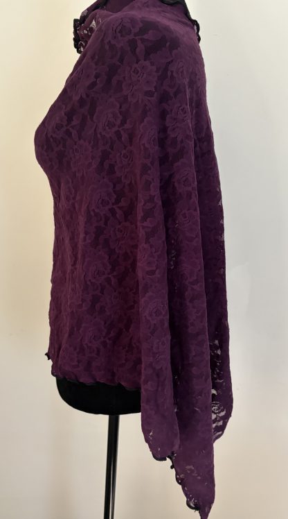 PURPLE LACE PONCHO NEW One Size (M) (A42) - Image 2