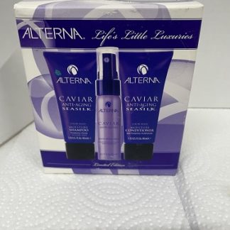 Alterna CAVIAR Anti-Aging Seasilk Color Hold Moisture Shampoo, Conditioner and Rapid Repair Spray KIT