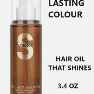 S FACTOR TIGI TRUE LASTING COLOUR HAIR OIL SHINES 3.4 OZ (V)