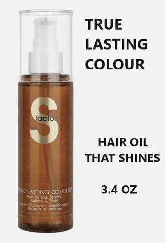 S FACTOR TIGI TRUE LASTING COLOUR HAIR OIL SHINES 3.4 OZ (V)