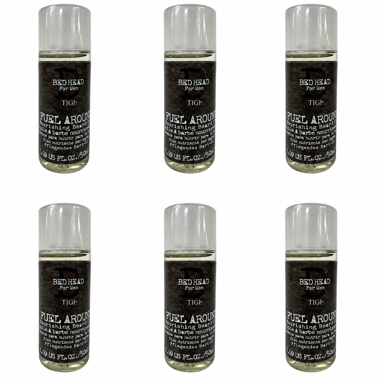 Bed Head Fuel Around Nourishing Beard Oil by TIGI for Men - 1.69 oz Oil - travel-sold in sets of 6 (V)