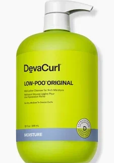 DevaCARE LOW-POO ORIGINAL Mild Lather Cleanser for Rich Moisture 32oz-LITER (S)