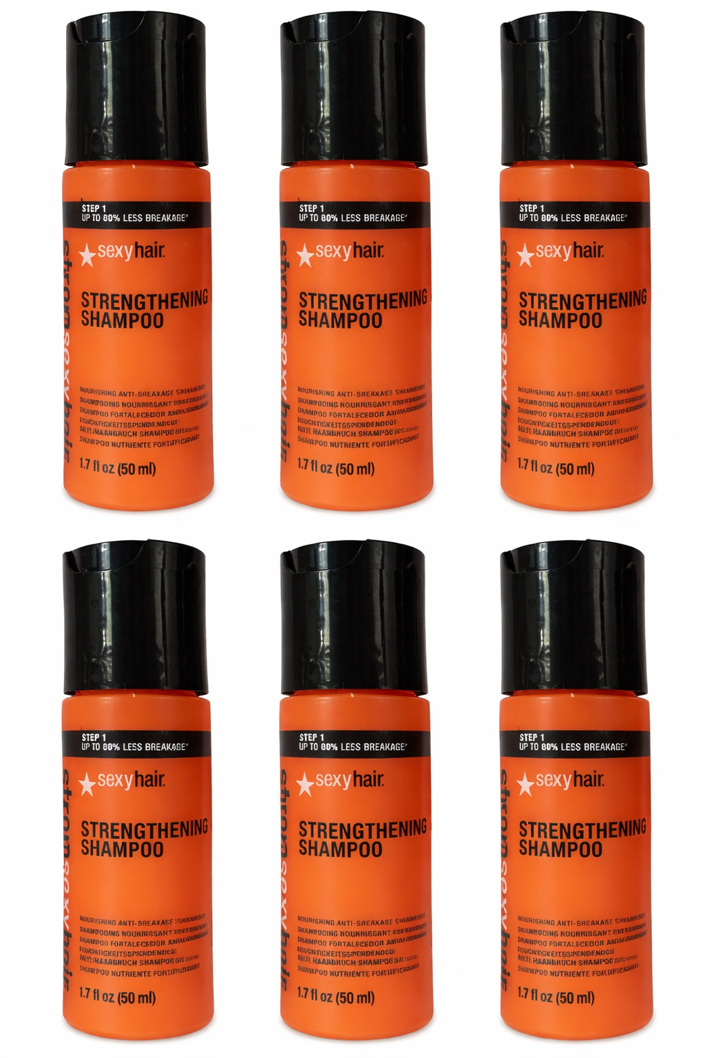 SEXY Strong Sexy Strengthening Nourishing Anti Breakage Shampoo 1.7 Oz - set of 6-Travel (V)