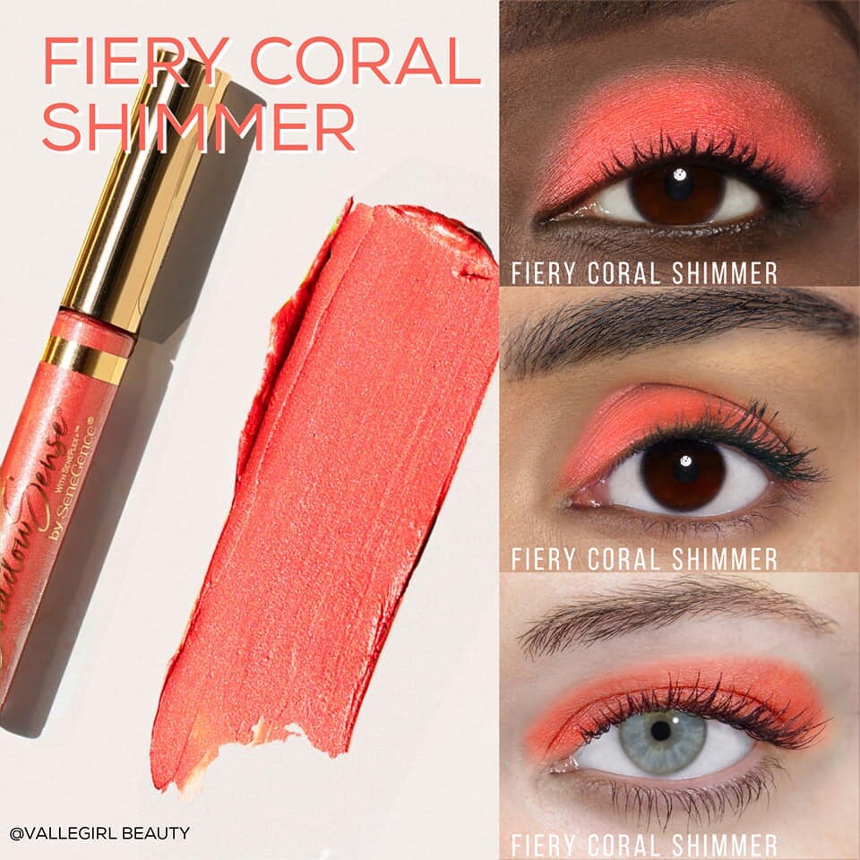 SeneGence ShadowSense Eyeshadow- Fiery Coral Shimmer .2 oz - NEW/SEALED
